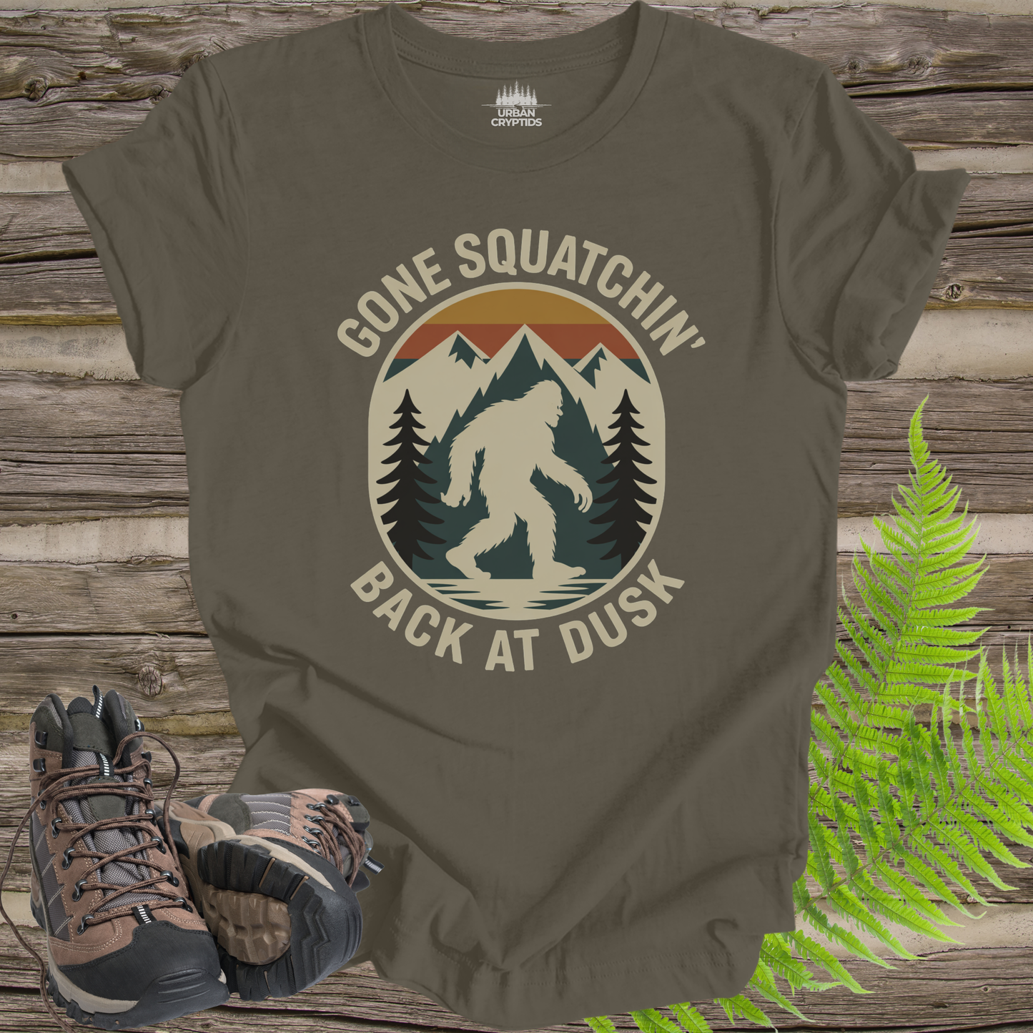 Gone Squatchin’ – Funny Bigfoot Hiking Shirt