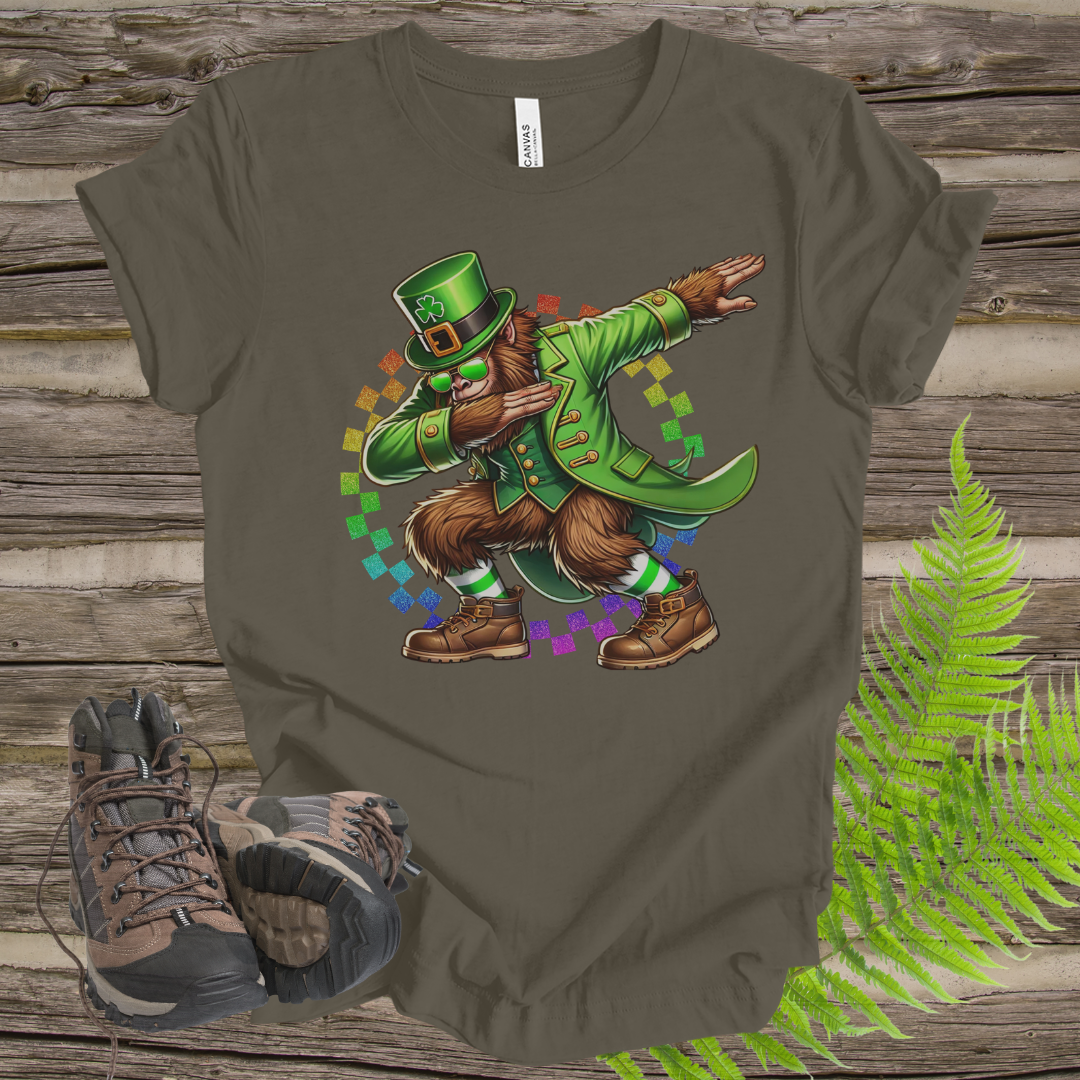 Bigfoot Dabbing St. Patrick's Day Tee