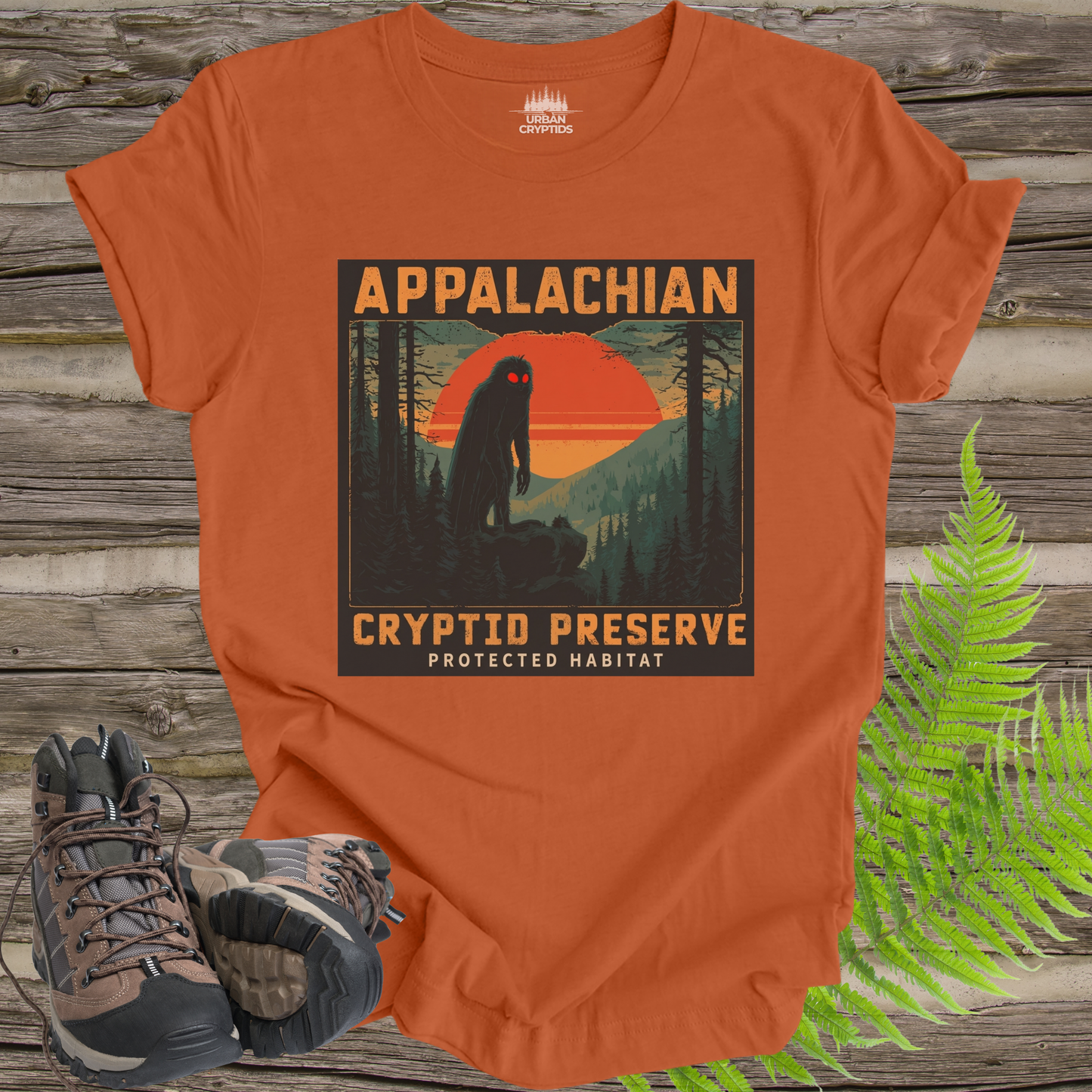 Appalachian Cryptid Preserve Mothman Vintage Outdoor T-Shirt