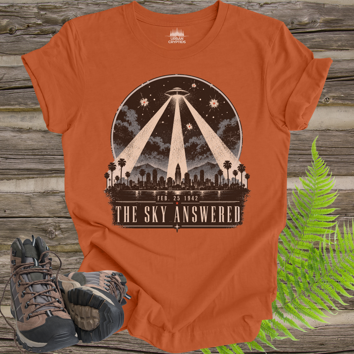 Battle of Los Angeles UFO T-Shirt – The Sky Answered Vintage 1942 Alien Encounter Tee