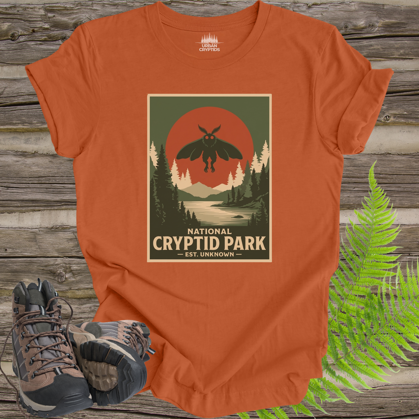 National Cryptid Park Mothman Vintage National Park Style T-Shirt