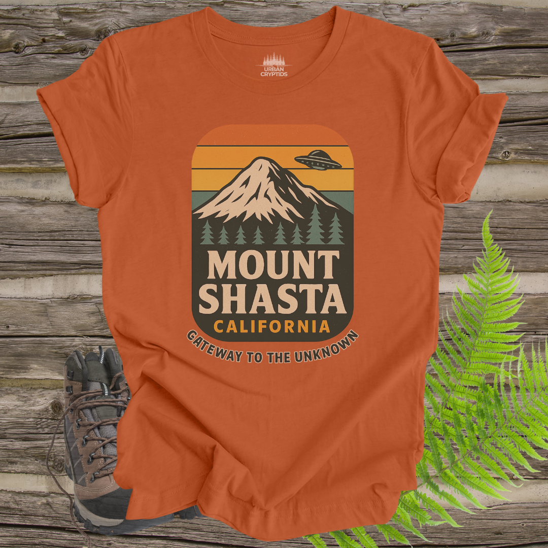 Mount Shasta UFO T-Shirt – Gateway to the Unknown (California Design)