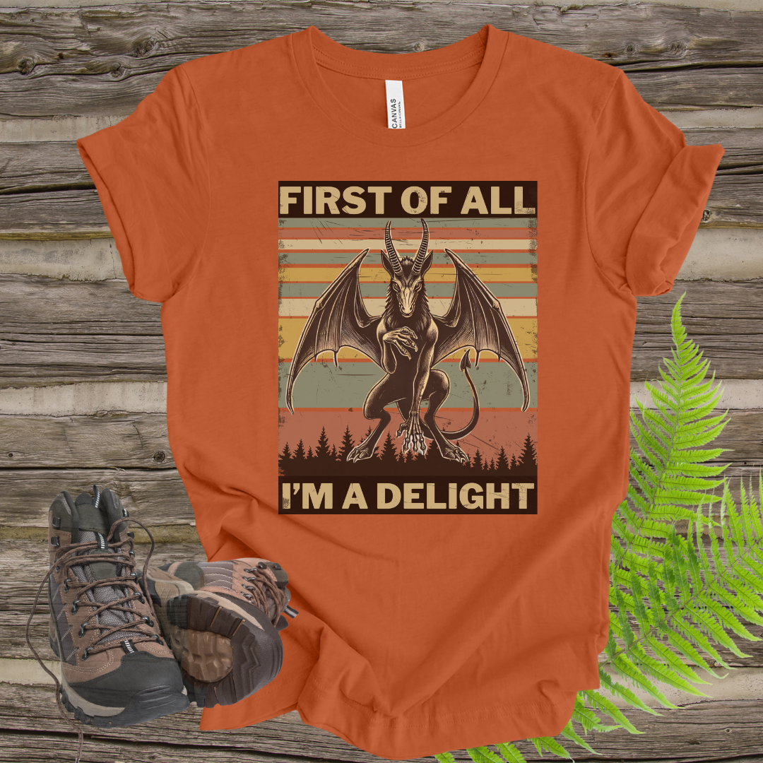 Jersey Devil T-Shirt - 'First of All, I'm a Delight'