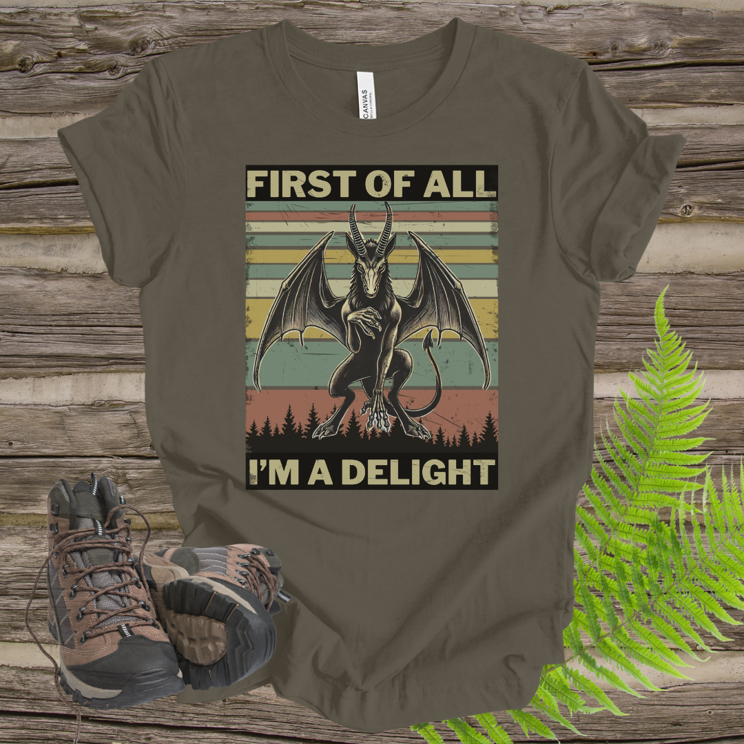 Jersey Devil T-Shirt - 'First of All, I'm a Delight'