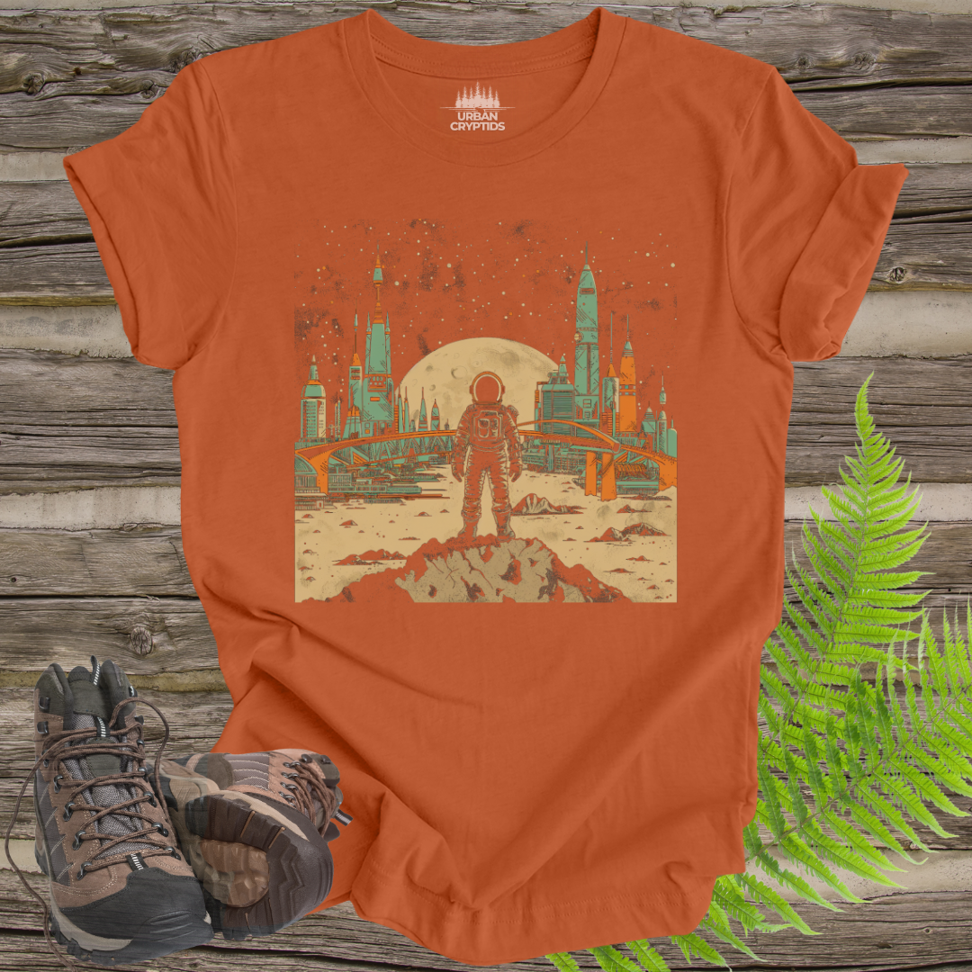 Moon Colony – Retro Futuristic Astronaut T-Shirt