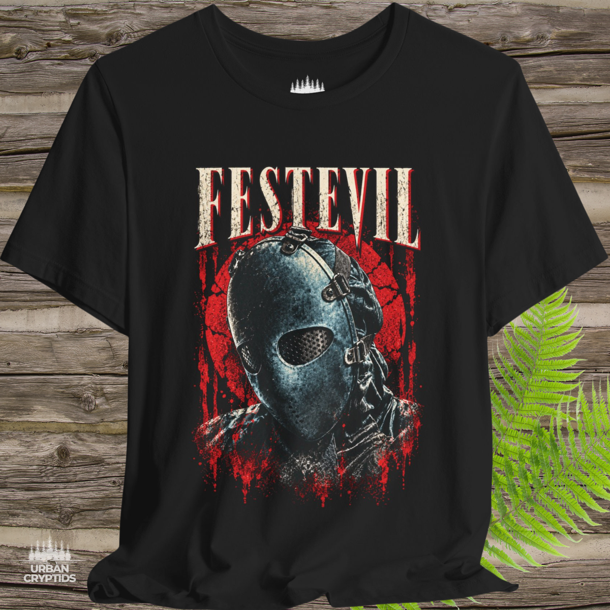FESTEVIL Mask T-Shirt – Vintage Horror Style Graphic Tee