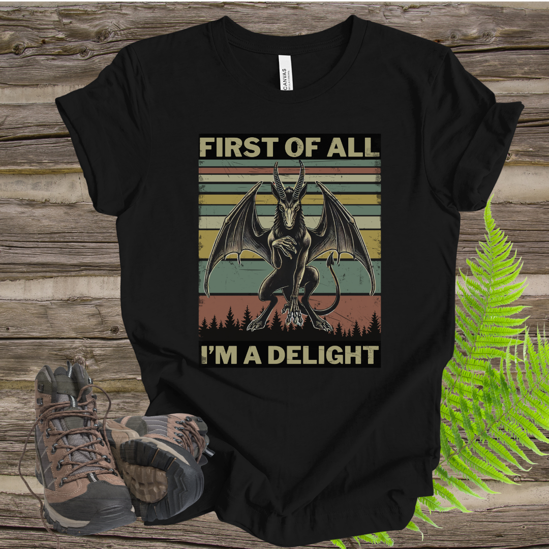 Jersey Devil T-Shirt - 'First of All, I'm a Delight'