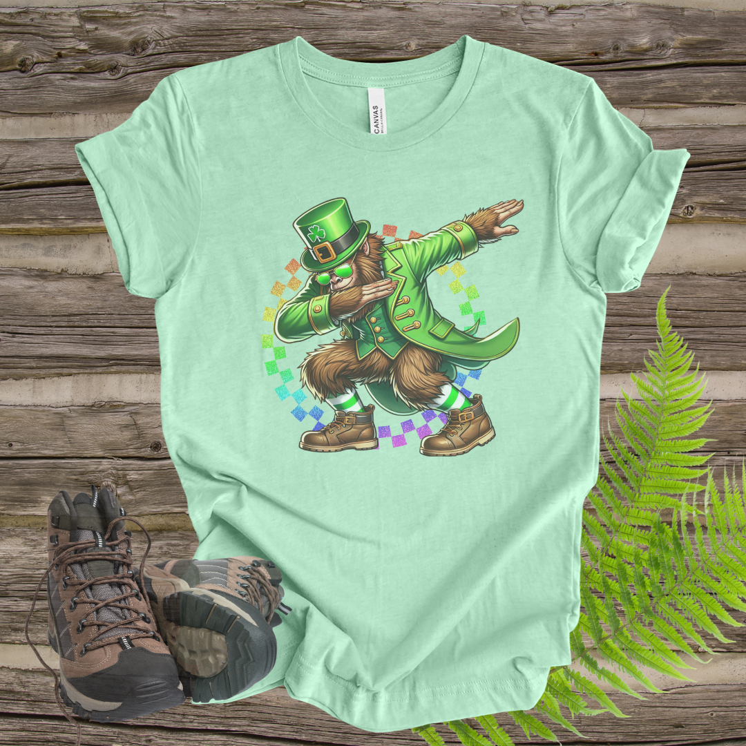 Bigfoot Dabbing St. Patrick's Day Tee