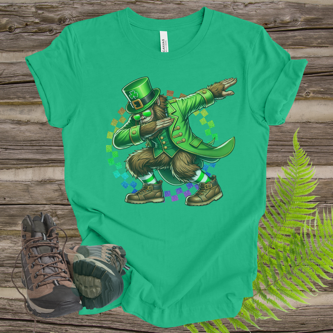 Bigfoot Dabbing St. Patrick's Day Tee