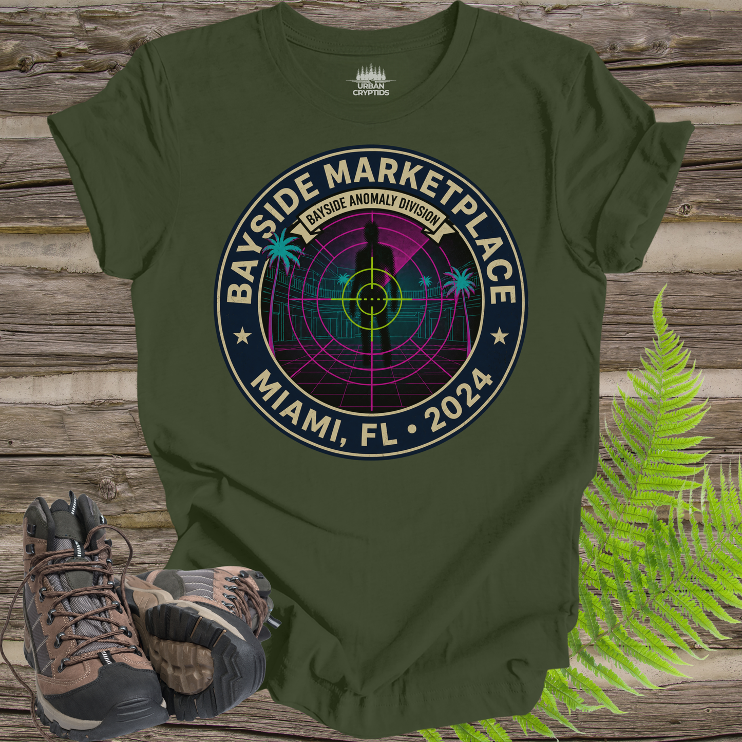 Bayside Marketplace Anomaly Division | Miami, FL 2024 Retro Cryptid T-Shirt