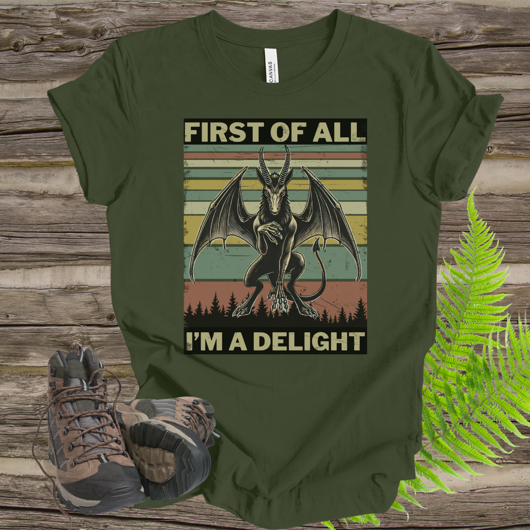 Jersey Devil T-Shirt - 'First of All, I'm a Delight'