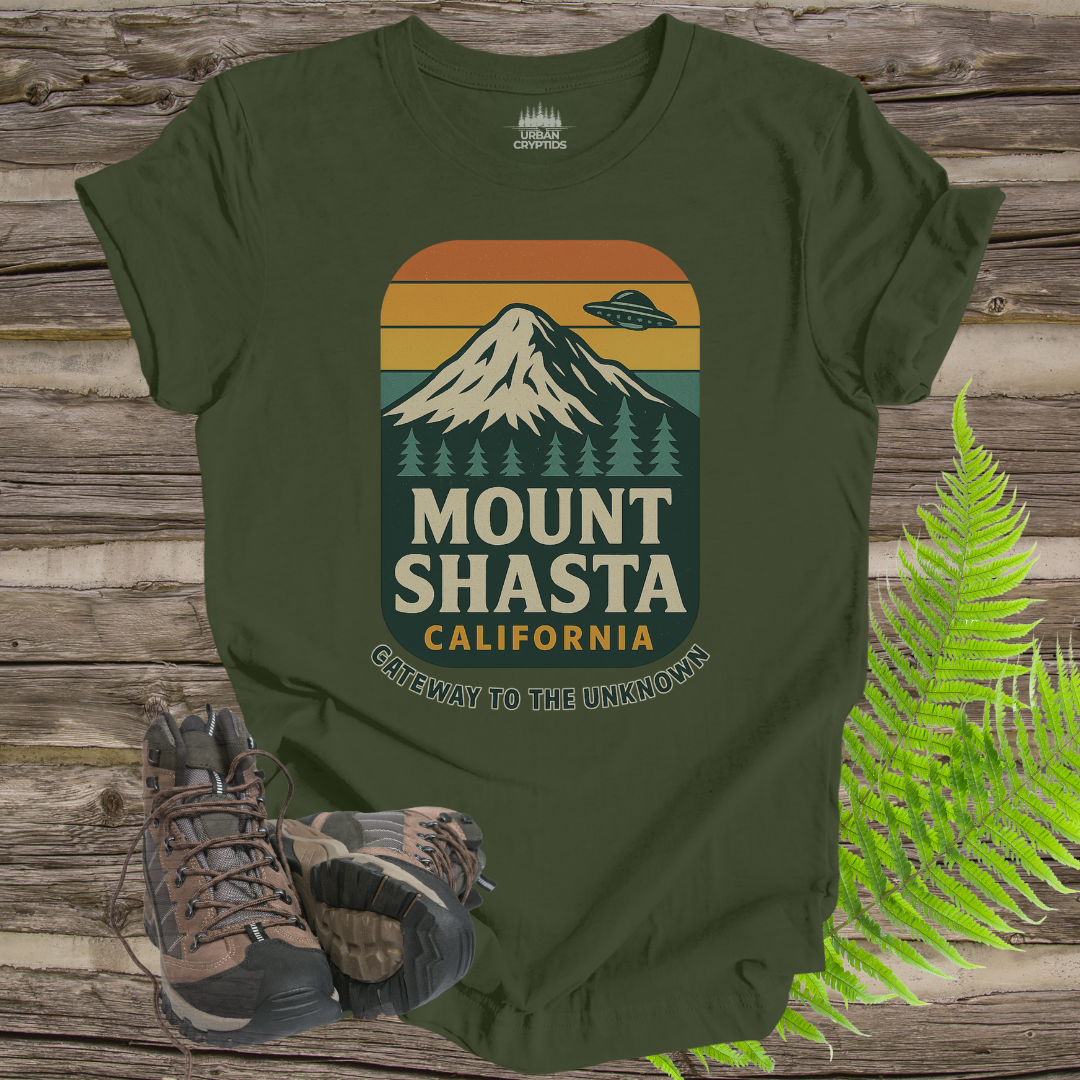 Mount Shasta UFO T-Shirt – Gateway to the Unknown (California Design)