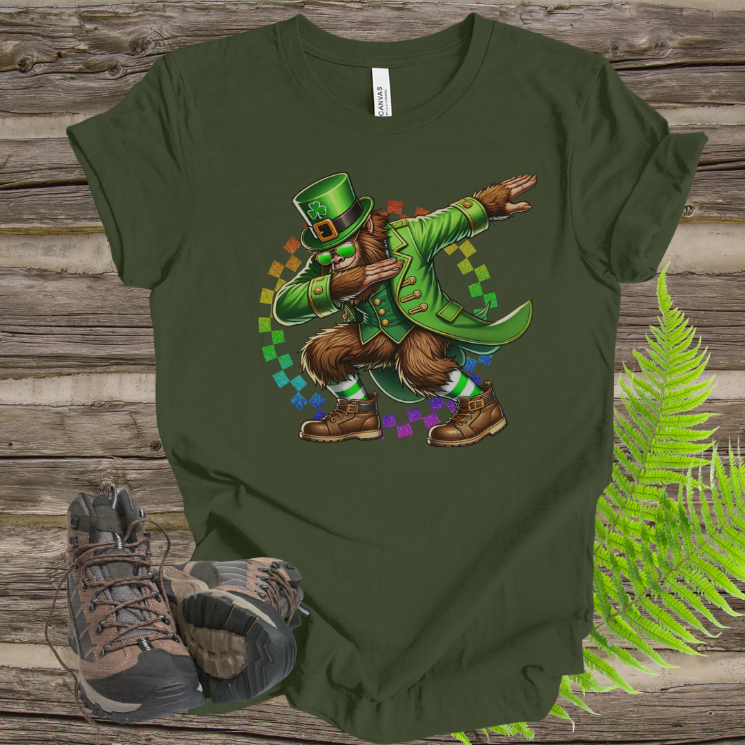 Bigfoot Dabbing St. Patrick's Day Tee
