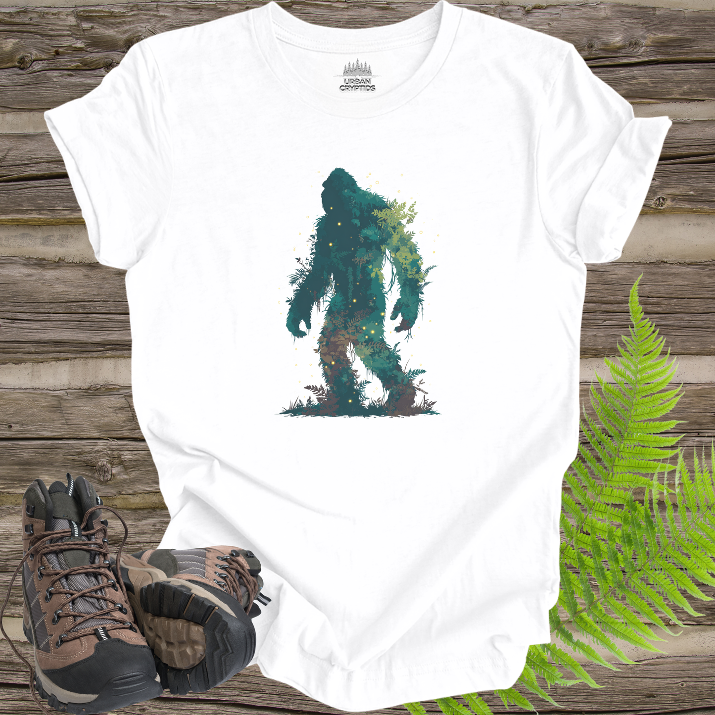 Dark Forest Bigfoot Nature Silhouette Sasquatch Cryptid T-Shirt