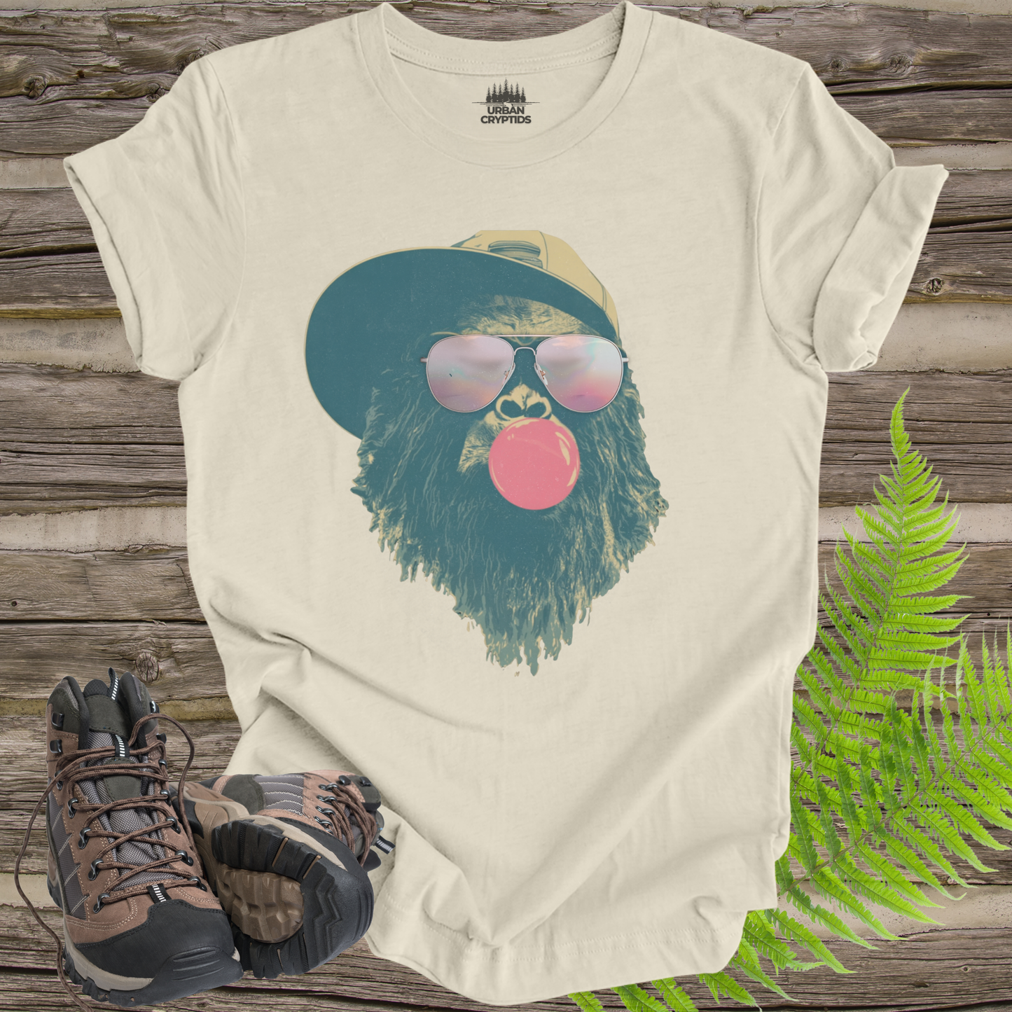 Bubblegum Sasquatch Trucker Hat Tee – Funny Bigfoot Shirt
