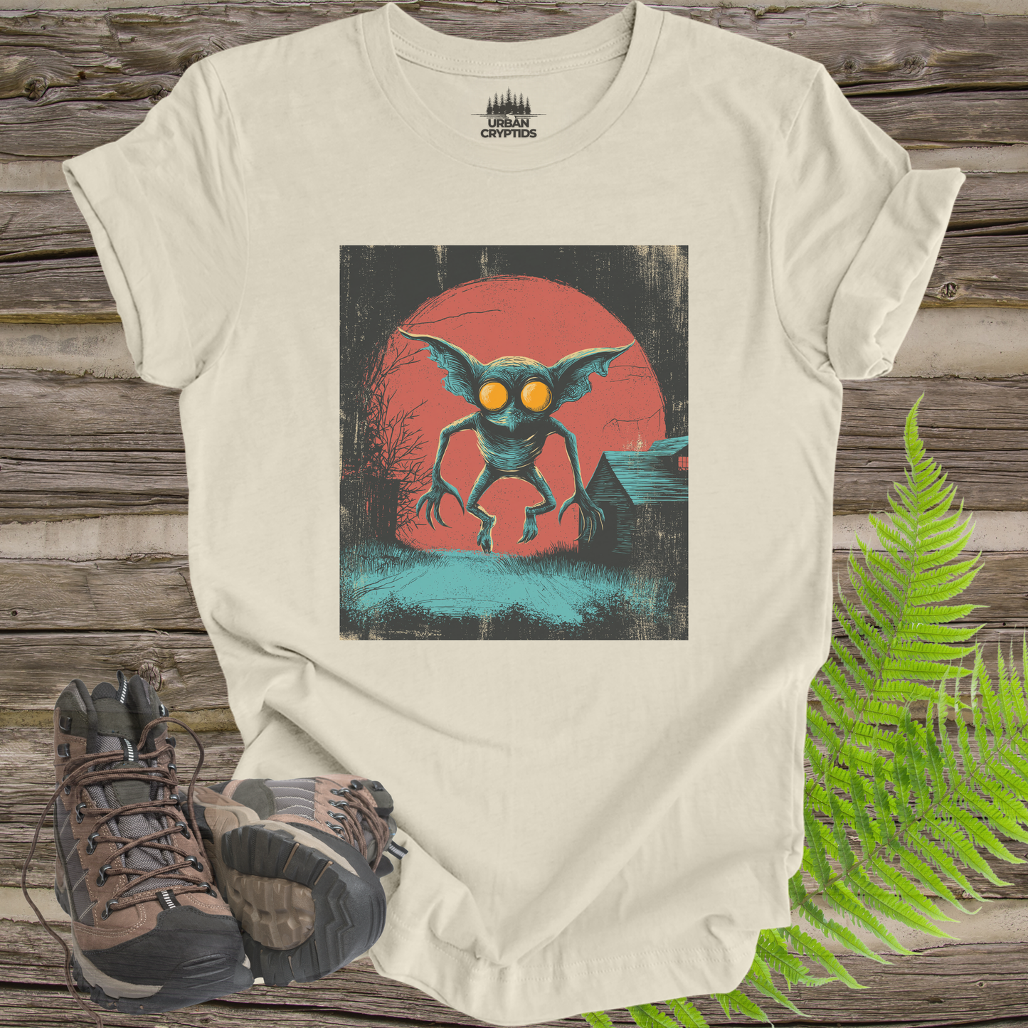 Vintage Hopkinsville Goblin Poster Tee – Retro Kentucky Cryptid T-Shirt