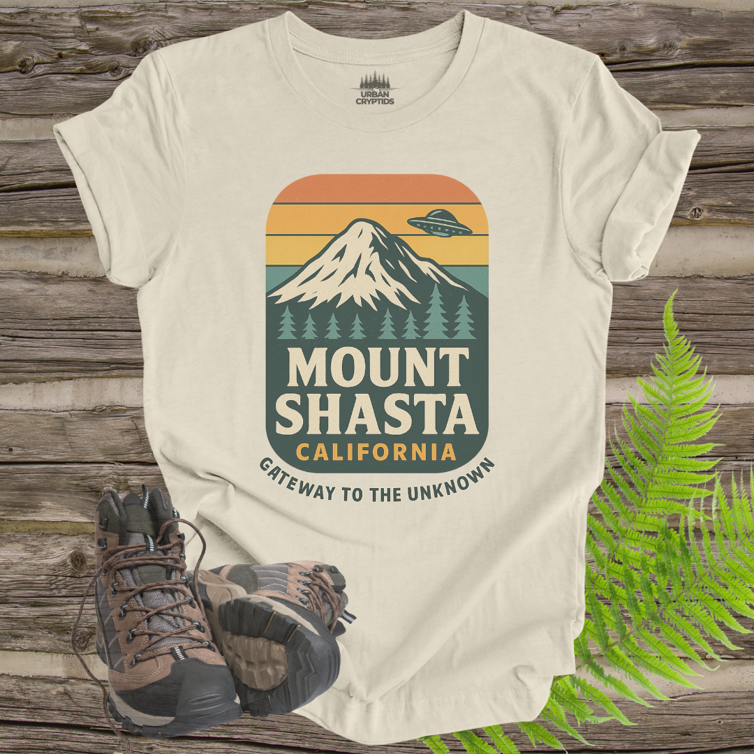 Mount Shasta UFO T-Shirt – Gateway to the Unknown (California Design)