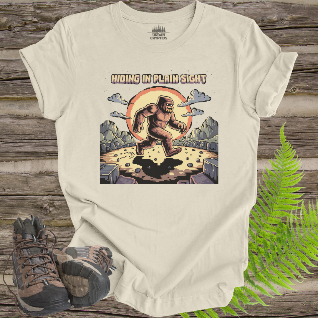 Hiding in Plain Sight – Pixel Bigfoot Tee