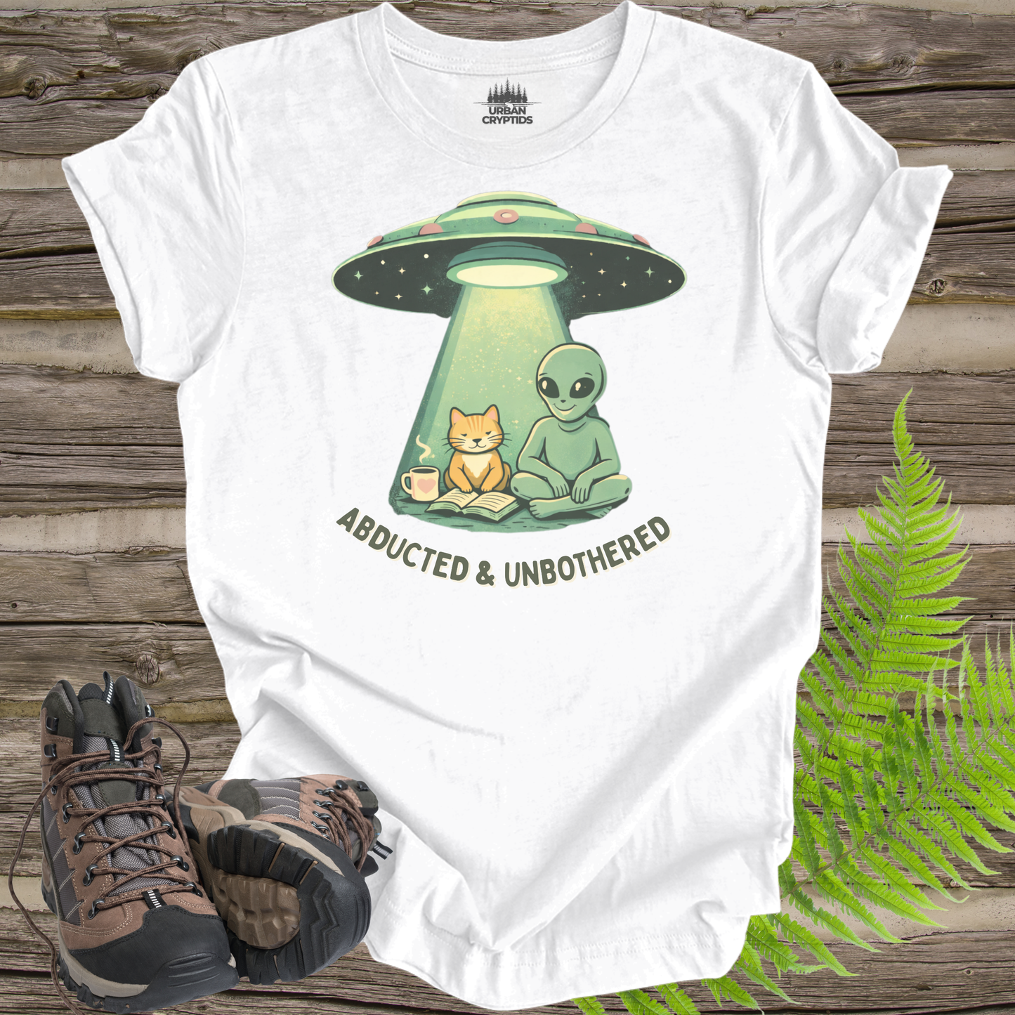 Abducted & Unbothered Alien Cat T-Shirt