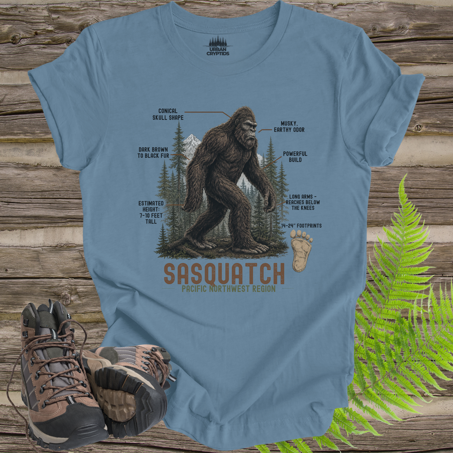 Pacific Northwest Hominid Study Tee | Sasquatch Characteristics Field Guide
