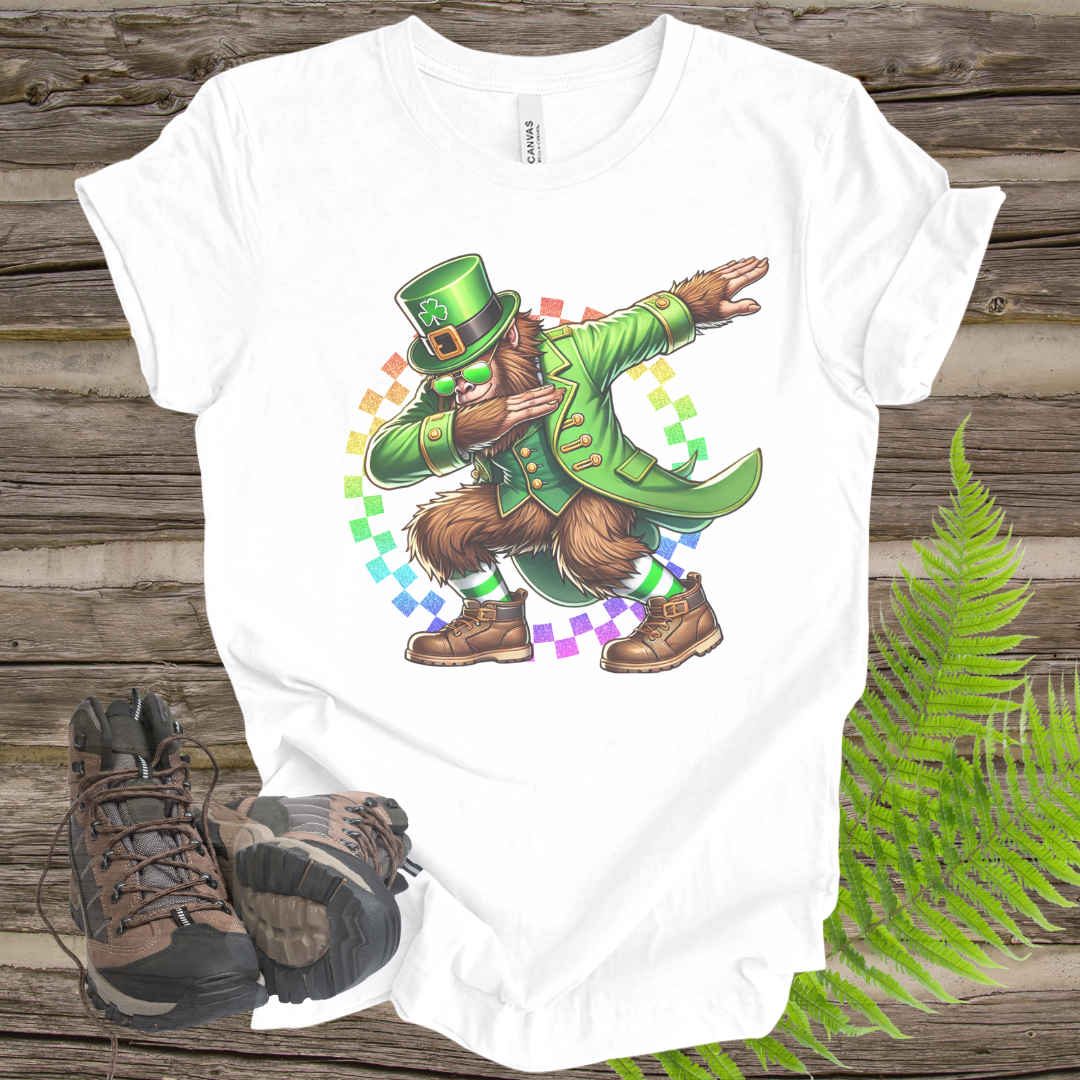 Bigfoot Dabbing St. Patrick's Day Tee