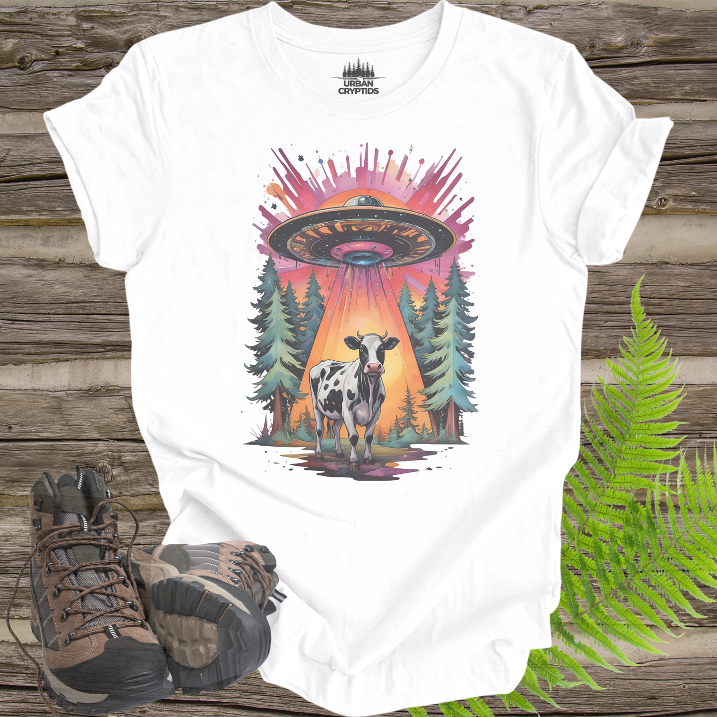 Close Encounter of the Herd Kind - Alien Cow Abduction T-Shirt