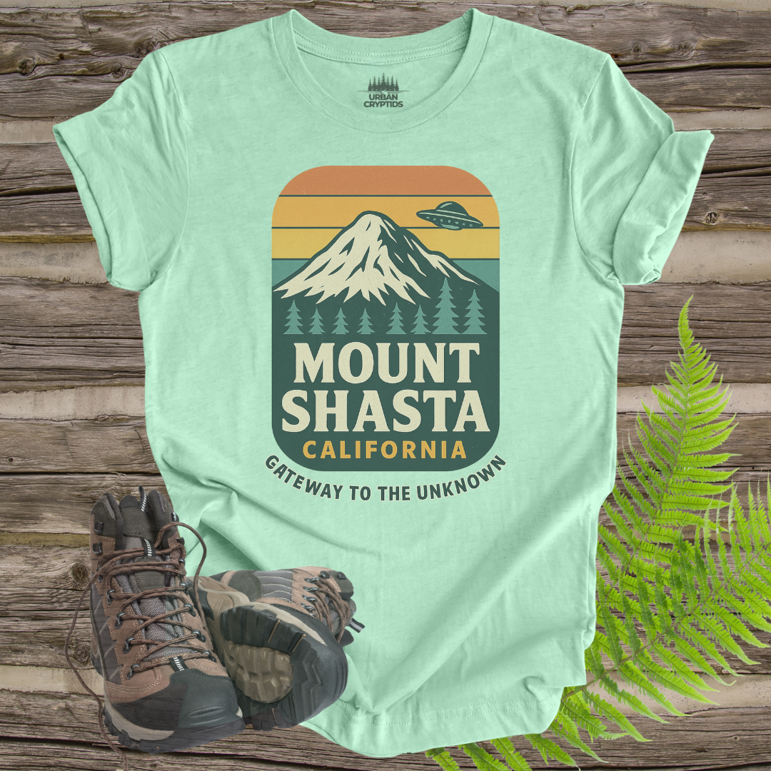 Mount Shasta UFO T-Shirt – Gateway to the Unknown (California Design)