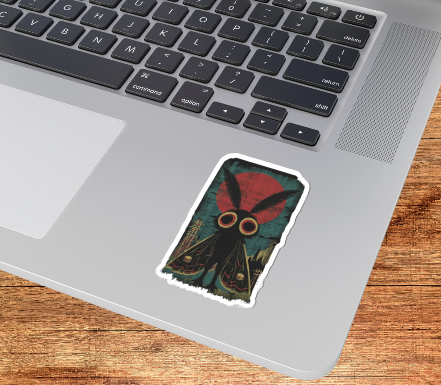 Mothman Vintage Poster Sticker | Cryptid Vinyl Sticker | Urban Cryptids