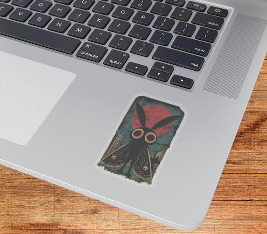 Mothman Vintage Poster Sticker | Cryptid Vinyl Sticker | Urban Cryptids