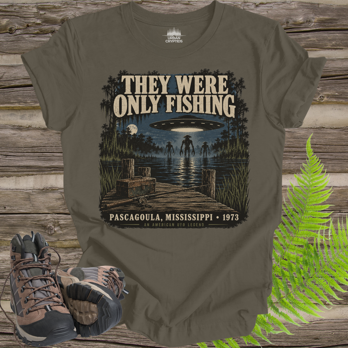 They Were Only Fishing T-Shirt | Pascagoula UFO Encounter