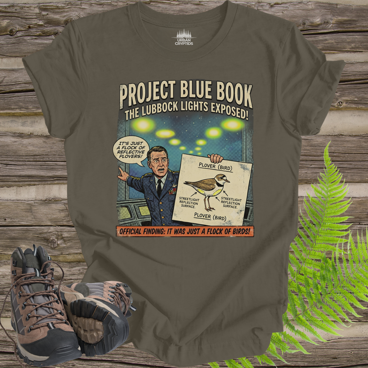 Project Blue Book: The Lubbock Lights Exposed! UFO Comic T-Shirt