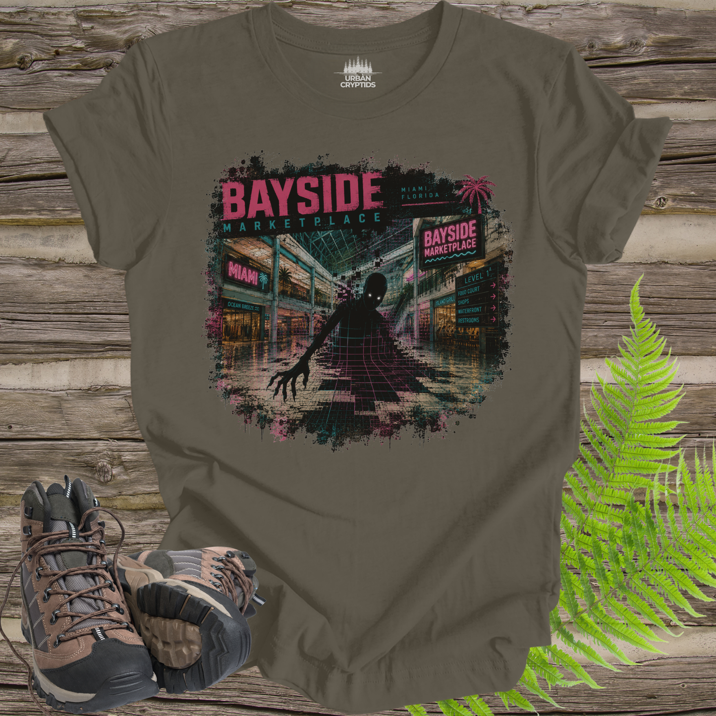 Bayside Marketplace Glitch | Miami, FL Analog Horror T-Shirt