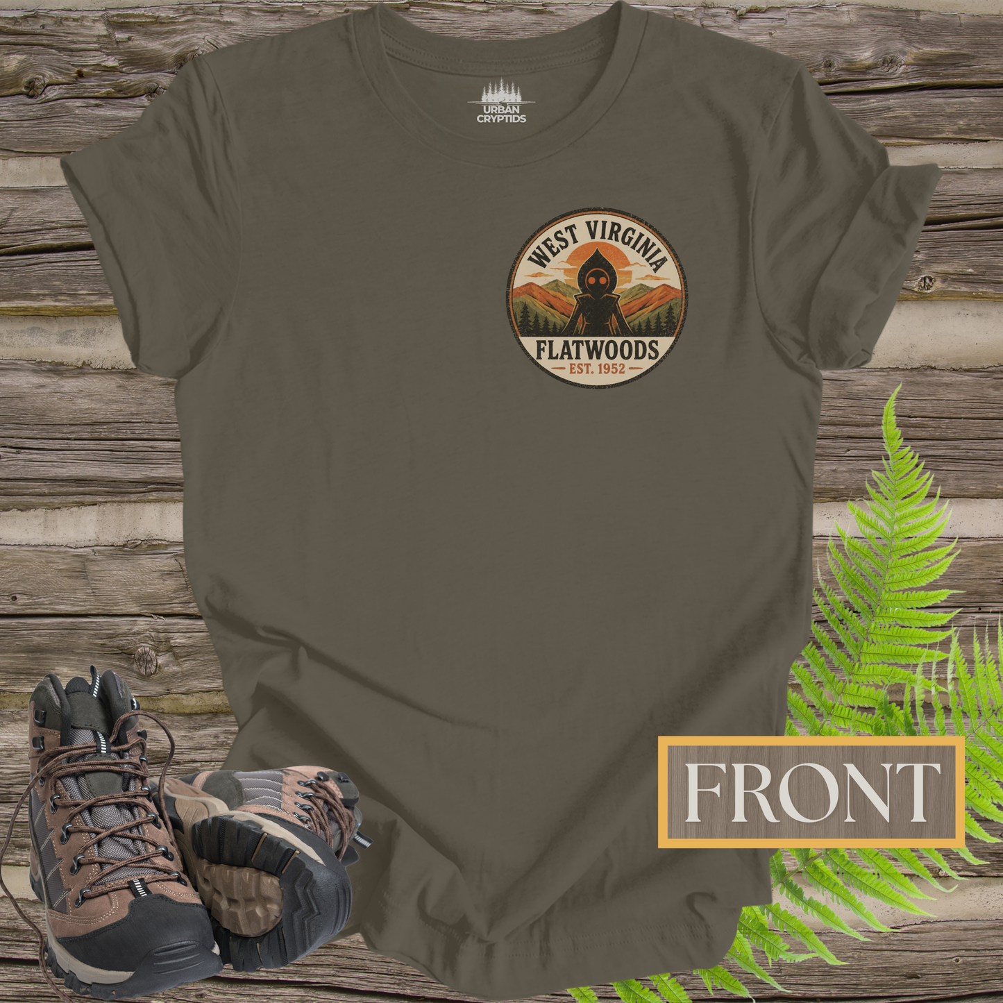 Take Me Home Flatwoods | West Virginia Flatwoods Monster Front & Back T-Shirt