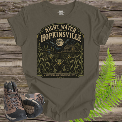 Night Watch in Hopkinsville | Kentucky Goblin Incident 1955 Vintage Horror T-Shirt
