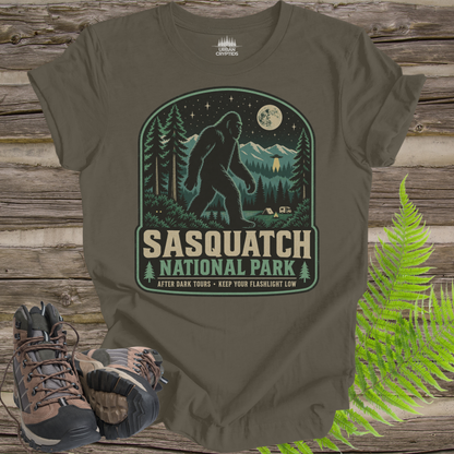 Sasquatch National Park T-Shirt – Vintage Bigfoot Camping Graphic Tee