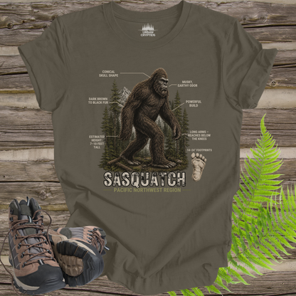 Pacific Northwest Hominid Study Tee | Sasquatch Characteristics Field Guide