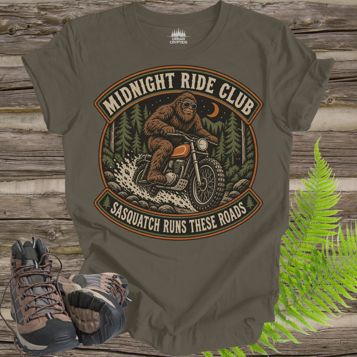 Midnight Ride Club T-Shirt – Sasquatch Motorcycle Graphic Tee