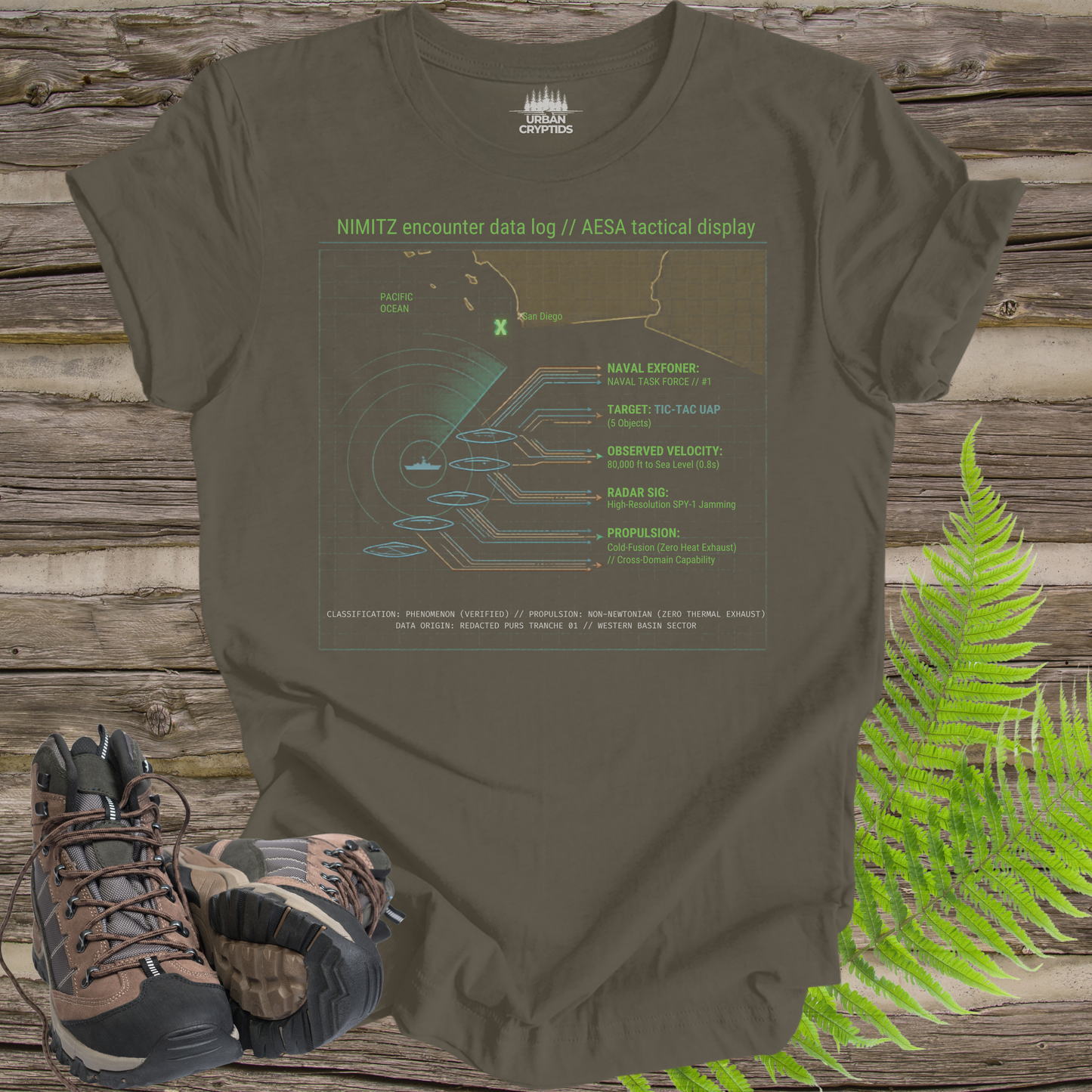 Nimitz AESA Tactical Display Tee – UAP Encounter File Shirt