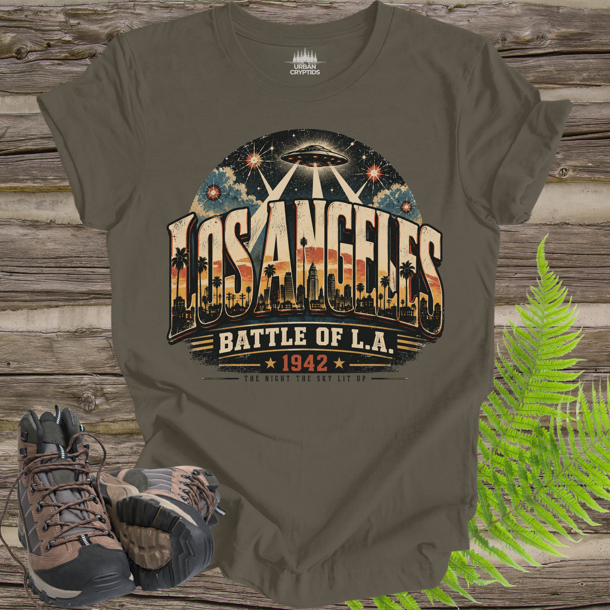 Los Angeles UFO T-Shirt – Battle of L.A. 1942 Vintage California Tee