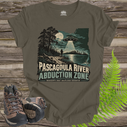 Pascagoula River Abduction Zone T-Shirt | Mississippi UFO Legend