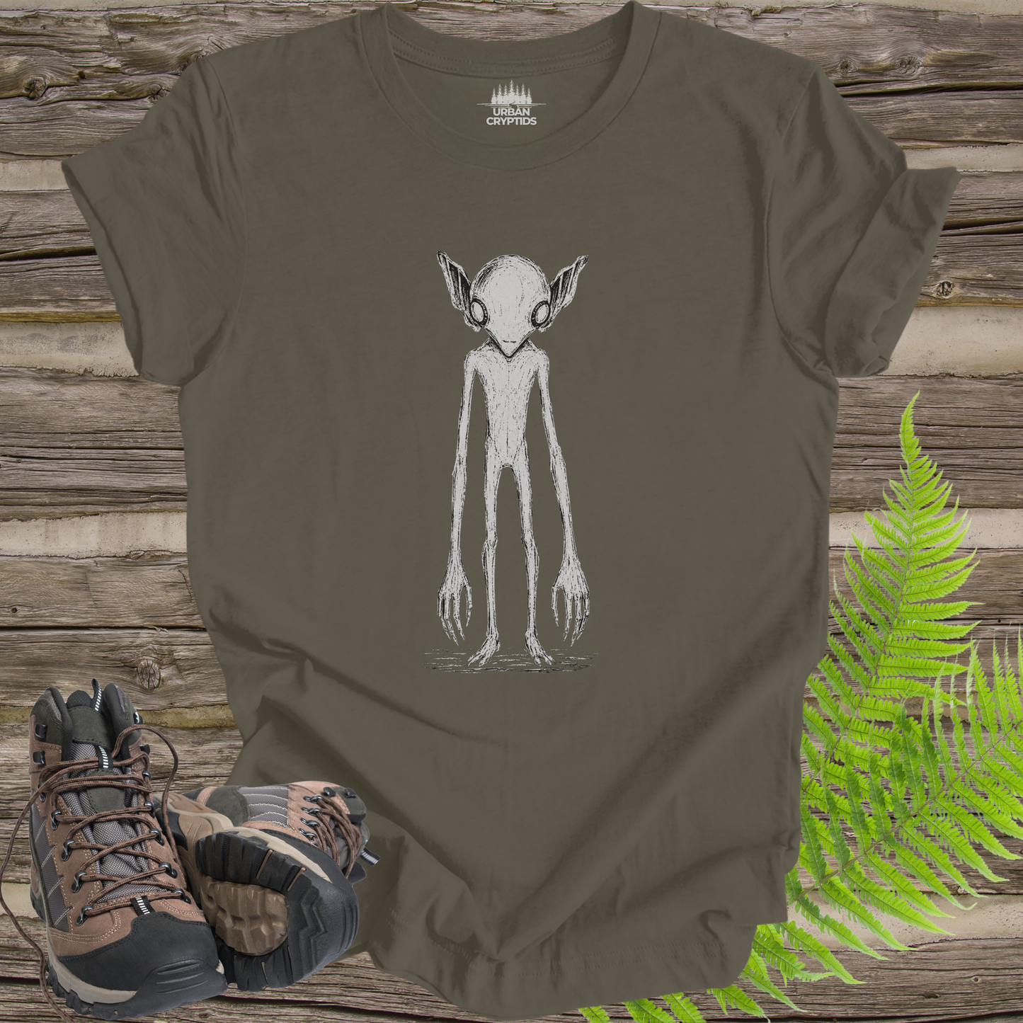 Kelly-Hopkinsville Witness Sketch | 1955 Kentucky Goblin Minimalist T-Shirt