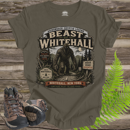 Beast of Whitehall T-Shirt – Adirondack Bigfoot Cryptid Shirt