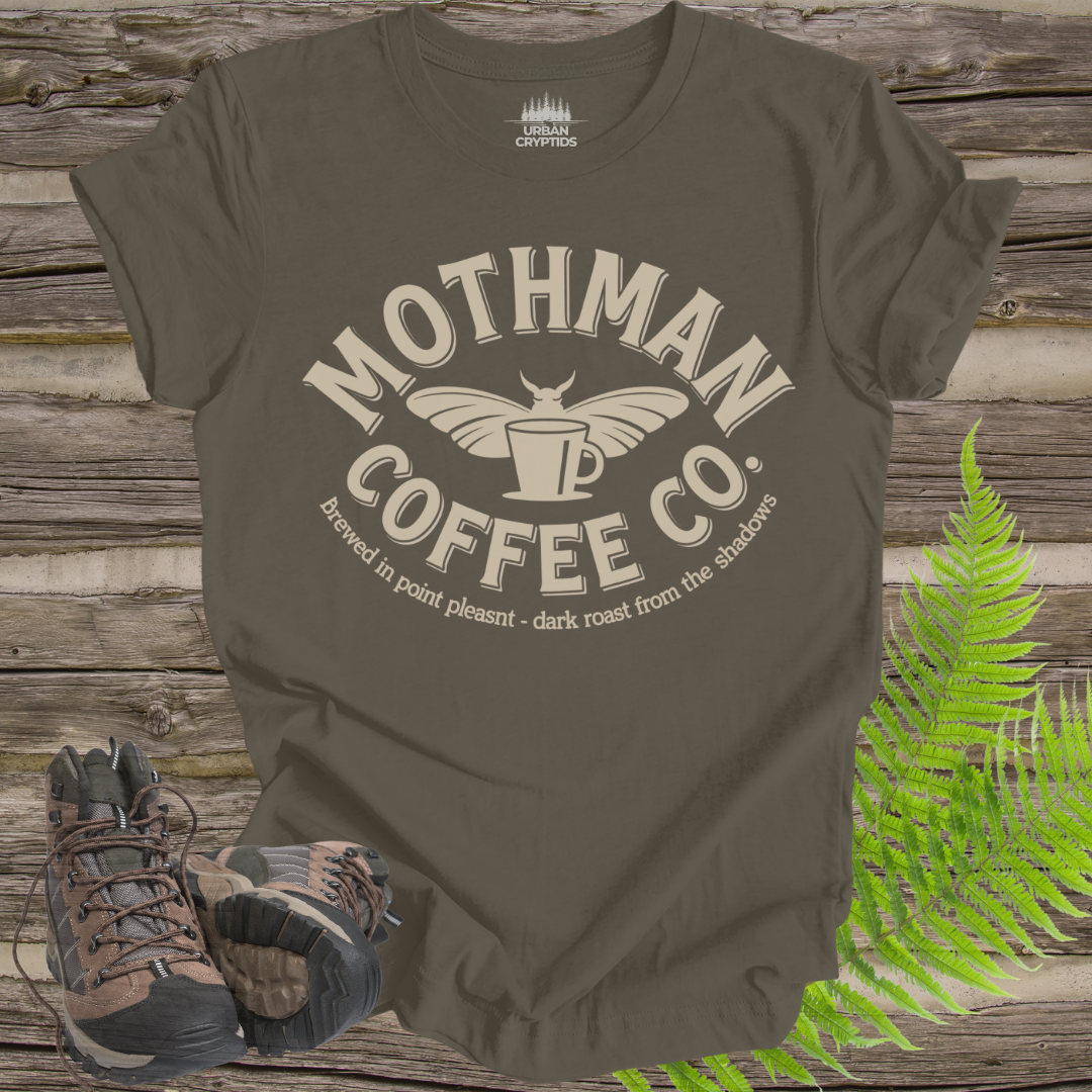 Mothman Coffee Co. Tee – Dark Roast from the Shadows