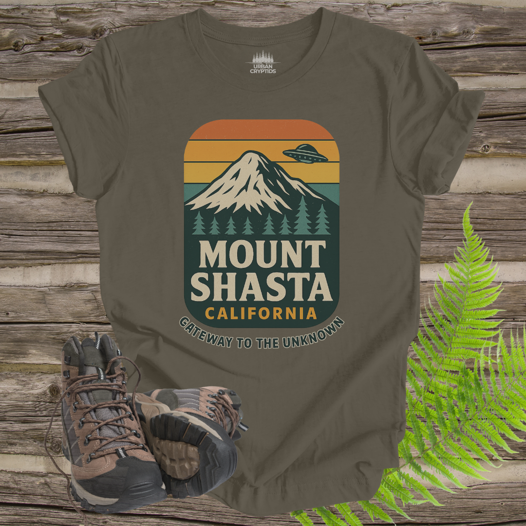 Mount Shasta UFO T-Shirt – Gateway to the Unknown (California Design)