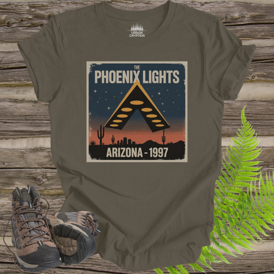 Phoenix Lights 1997 UFO T-Shirt – Arizona Alien & Cryptid Sighting Tee