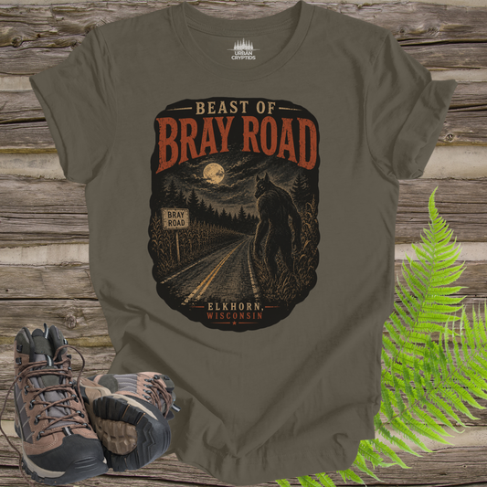 Beast of Bray Road Vintage Cryptid T-Shirt | Elkhorn Wisconsin Dogman Legend Tee