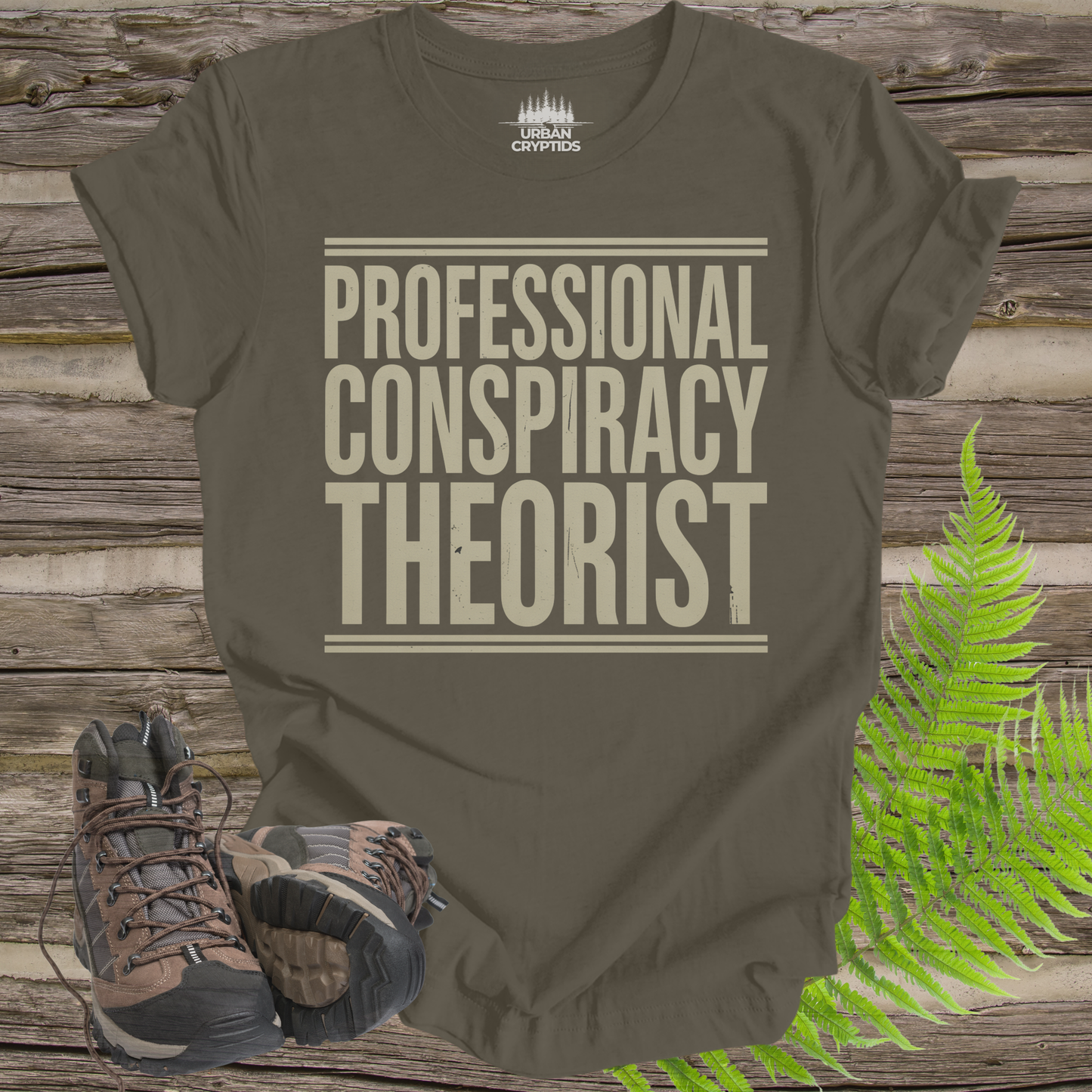 Professional Conspiracy Theorist T-Shirt | Funny Aliencore Tee – Urban Cryptids