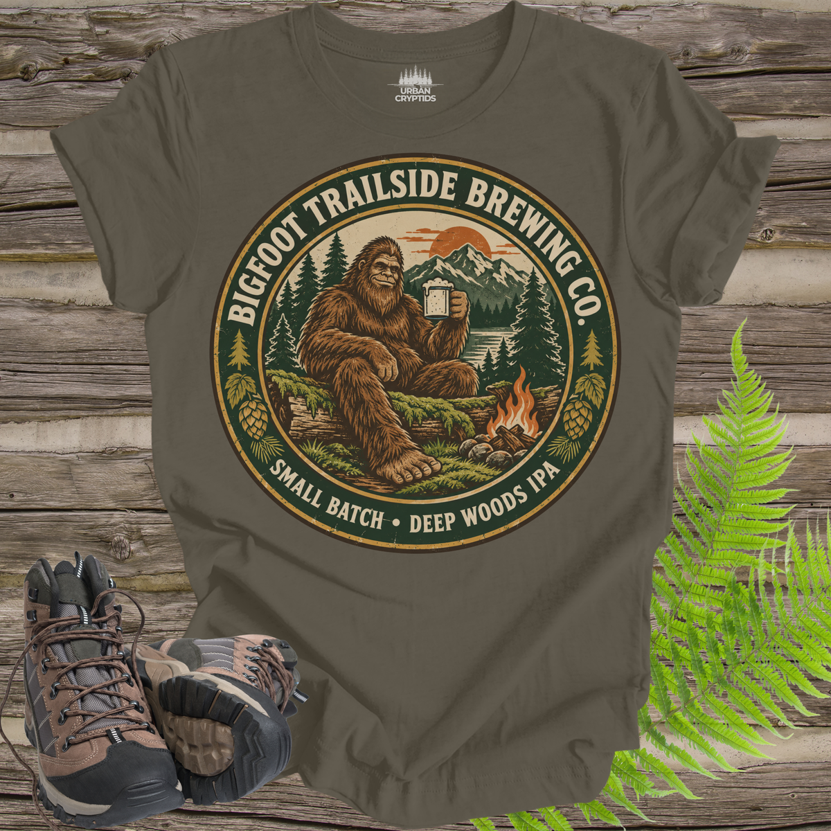 Bigfoot Trailside Brewing Co. T-Shirt – Vintage Sasquatch Beer Graphic Tee