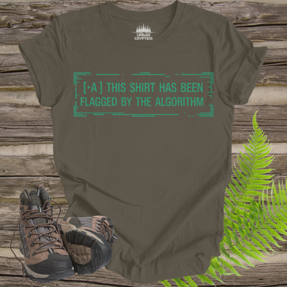 Flagged by the Algorithm T-Shirt | Funny Tech & Conspiracy Tee – Urban Cryptids