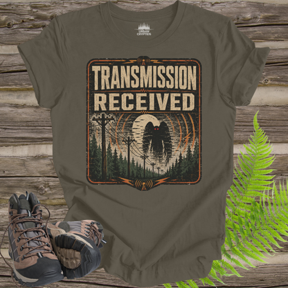 Transmission Received Mothman T-Shirt – Paranormal Radio Cryptid Tee